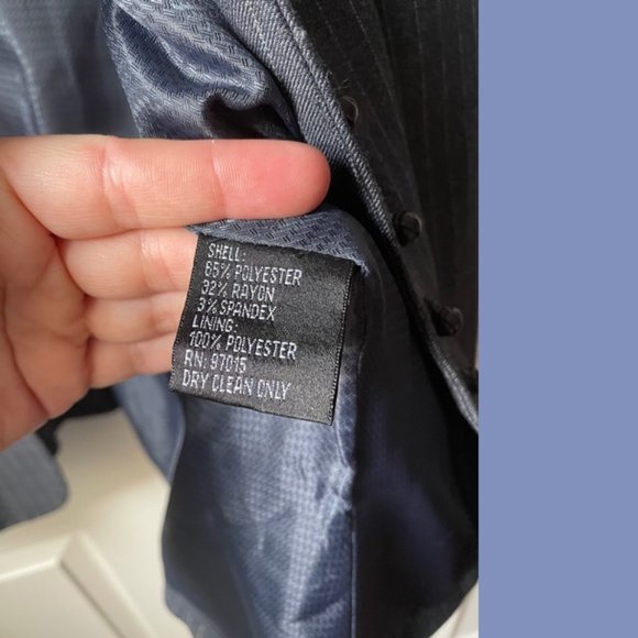 Signature by Larry Levine Charcoal Pinstriped Suit - Picture 7 of 14